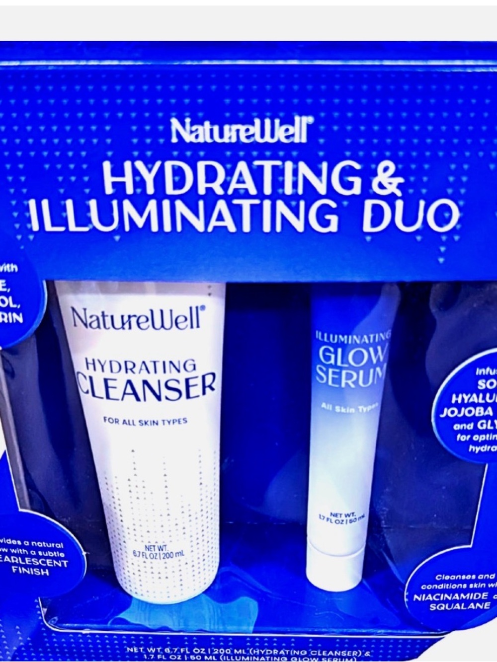 Hydrating & Illuminating Duo - White Hydrating Cleanser with Blue Glow Serum